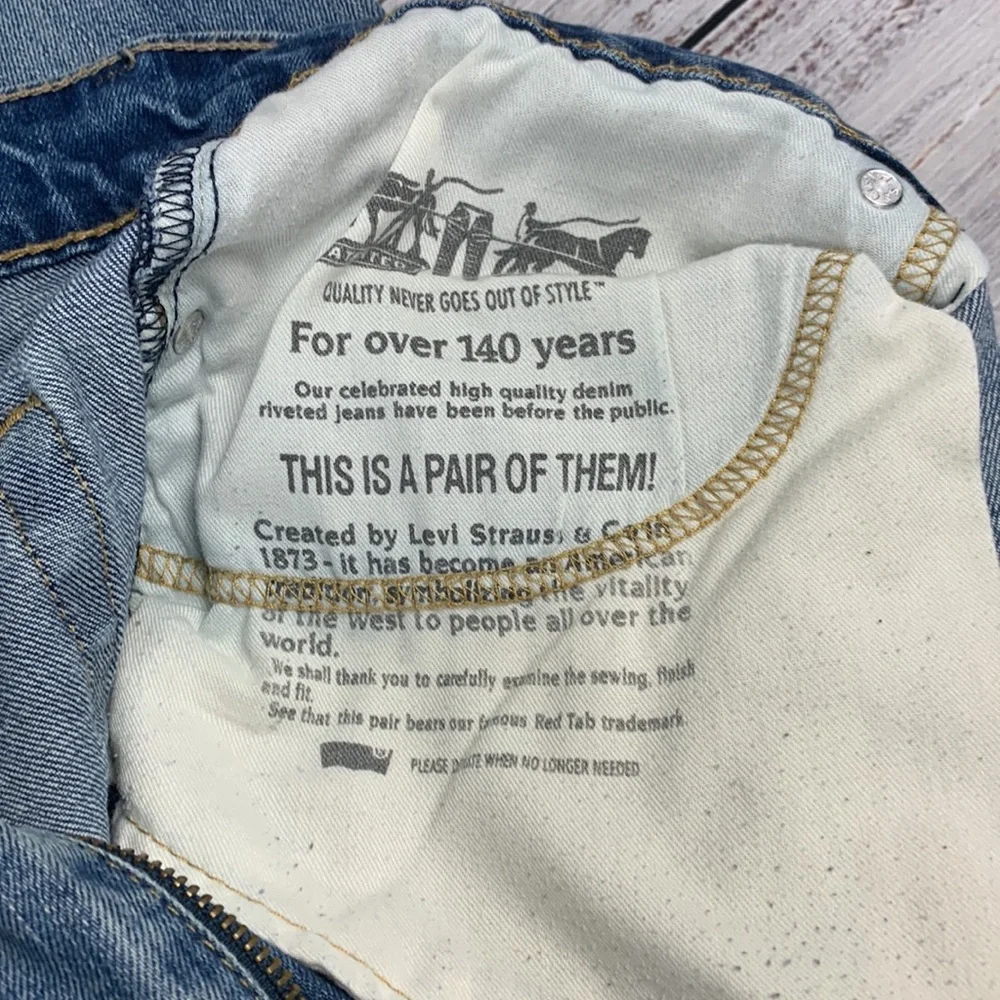 Levi’s straight leg 513 blue jeans sz 38 x 30 - Picture 11 of 12